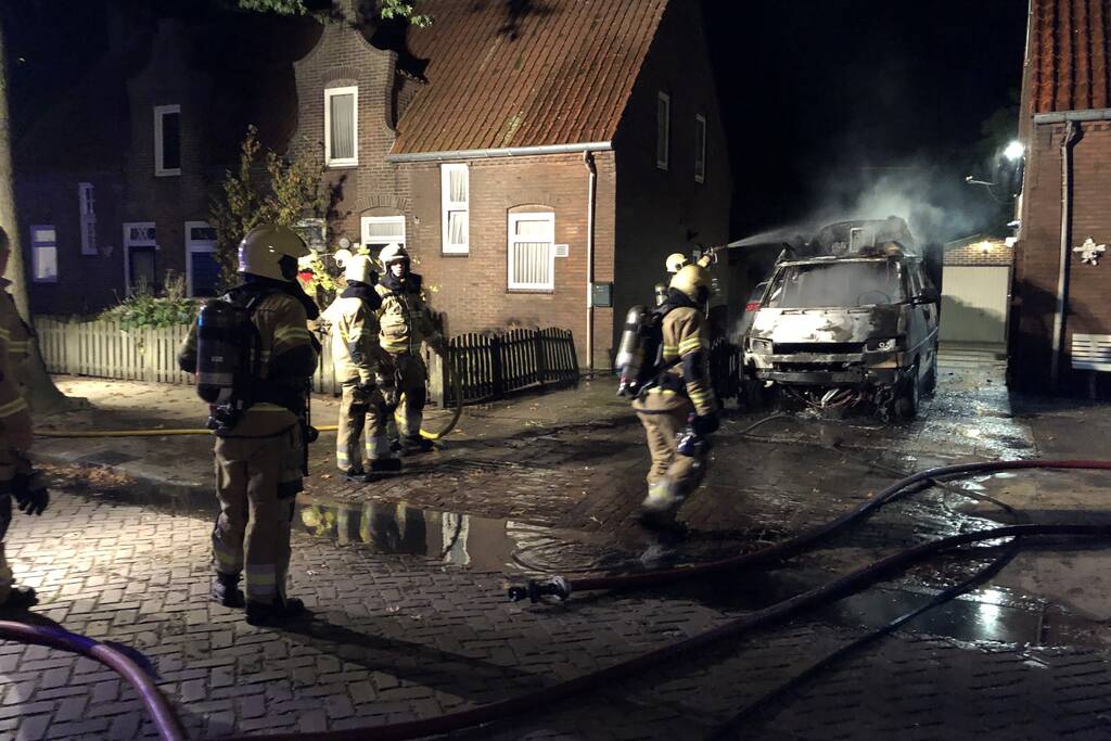 Camper verwoest door brand