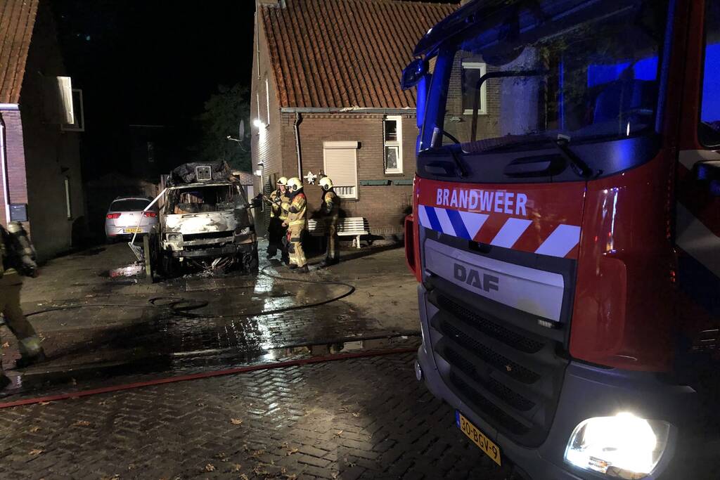 Camper verwoest door brand