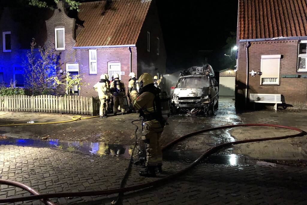 Camper verwoest door brand
