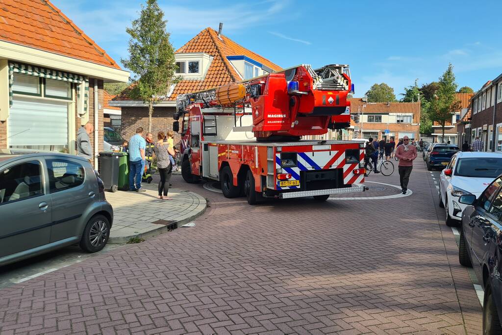 Brand in achtertuin van woning
