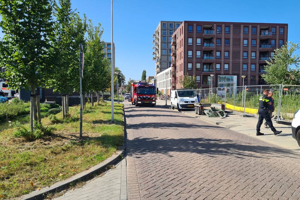 Gasleiding gesprongen op sloopterrein