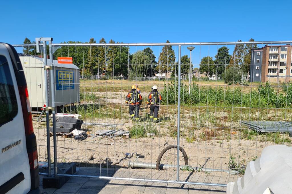 Gasleiding gesprongen op sloopterrein