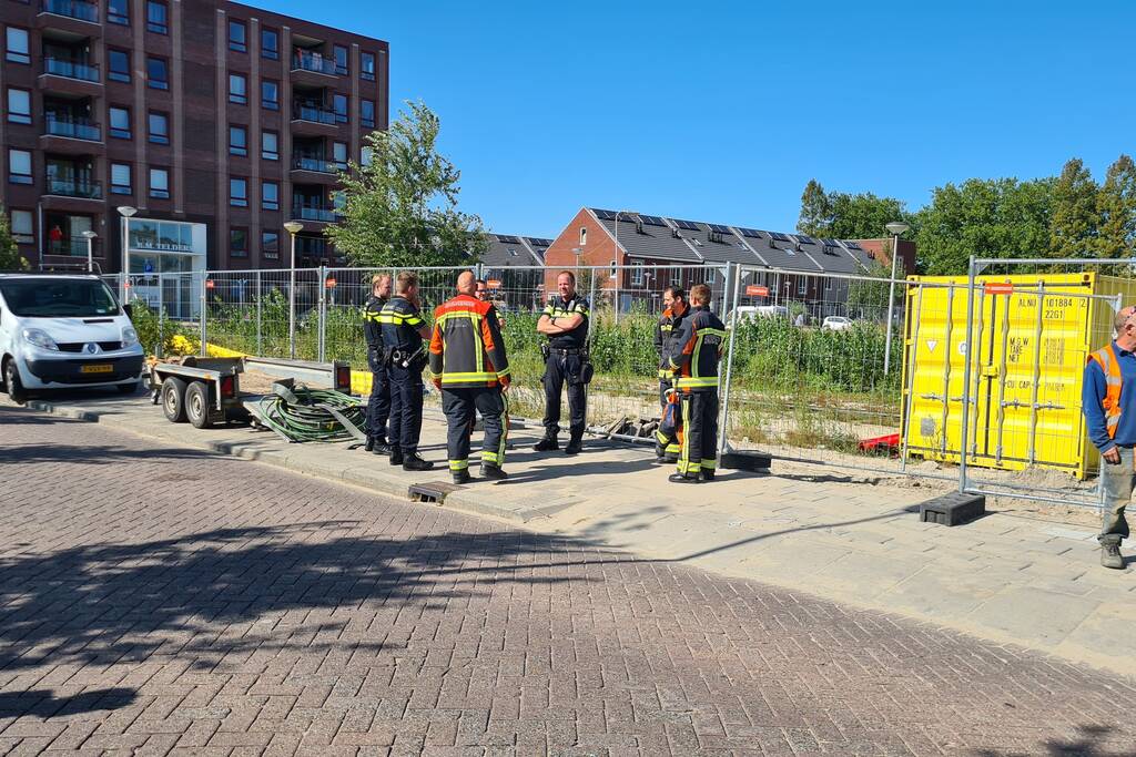 Gasleiding gesprongen op sloopterrein