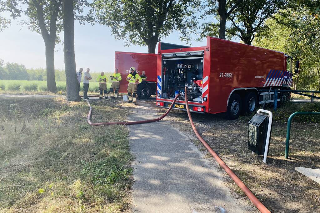 Grote bos heidebrand in natuurgebied