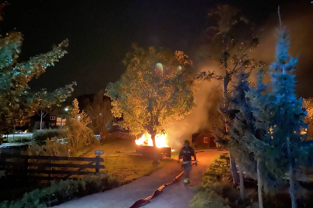 Flinke buitenbrand snel onder controle