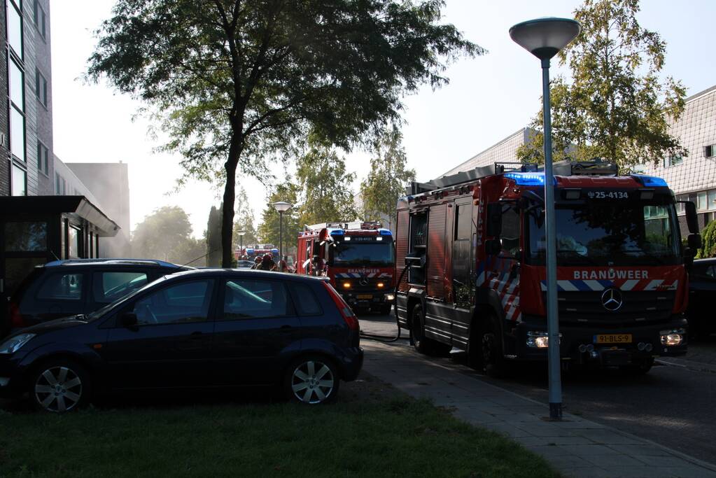 Flinke rookontwikkeling bij brand in kelder