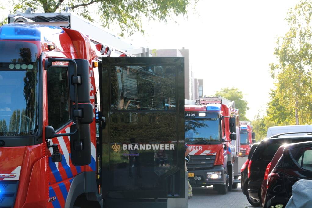 Flinke rookontwikkeling bij brand in kelder