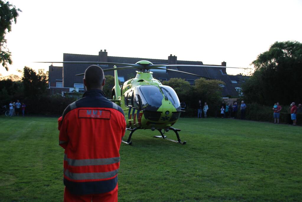 Traumahelikopter landt voor incident