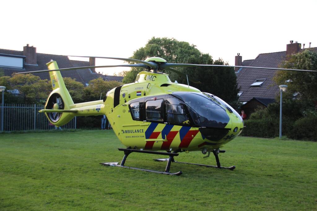 Traumahelikopter landt voor incident