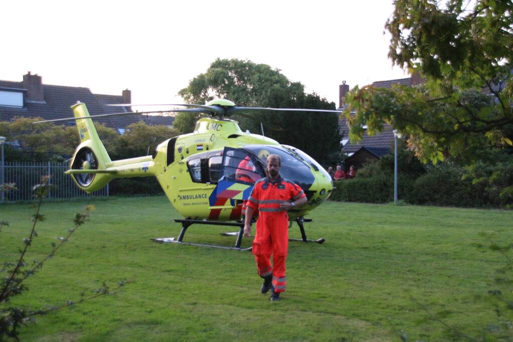 Traumahelikopter landt voor incident