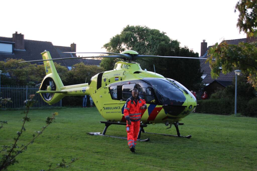 Traumahelikopter landt voor incident