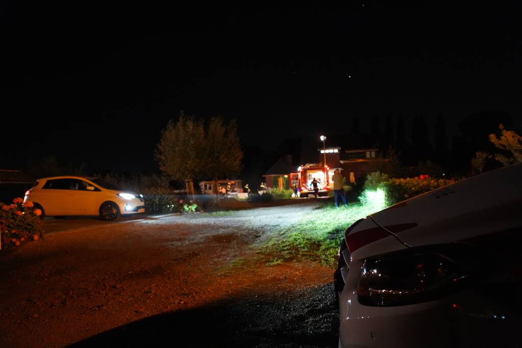 Veel rook bij brand in aanhanger