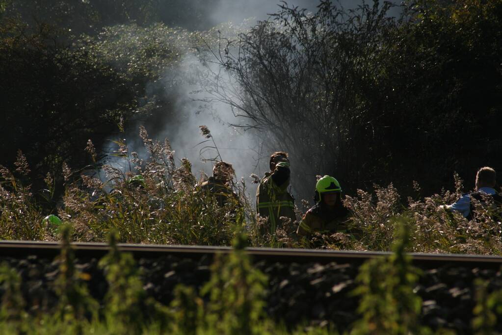 Brug in Quelderduyn gaat in vlammen op