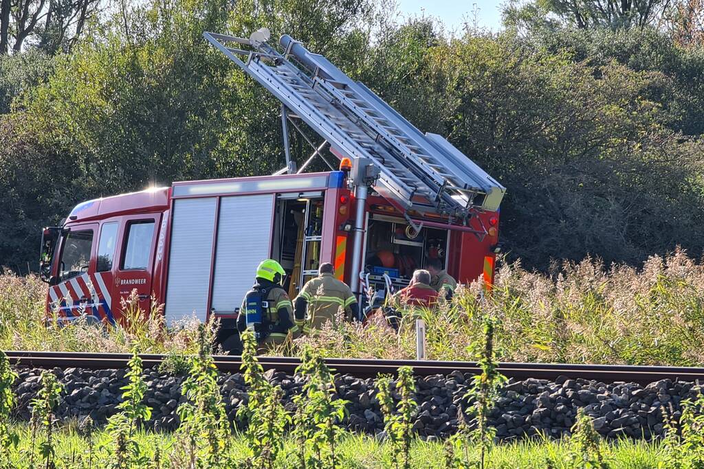 Brug in Quelderduyn gaat in vlammen op