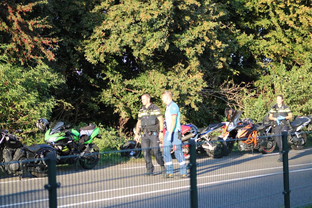 Motorrijder gewond na val