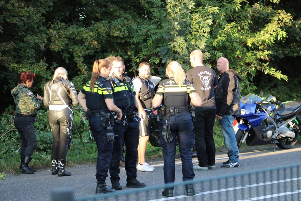 Motorrijder gewond na val