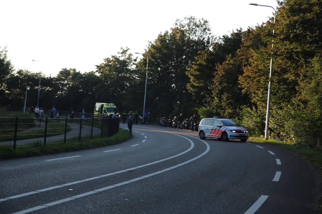 Motorrijder gewond na val