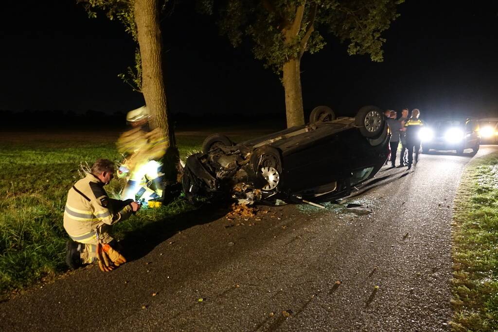 Twee gewonden bij eenzijdig ongeval
