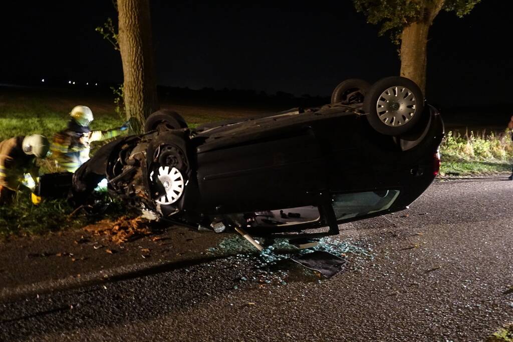 Twee gewonden bij eenzijdig ongeval