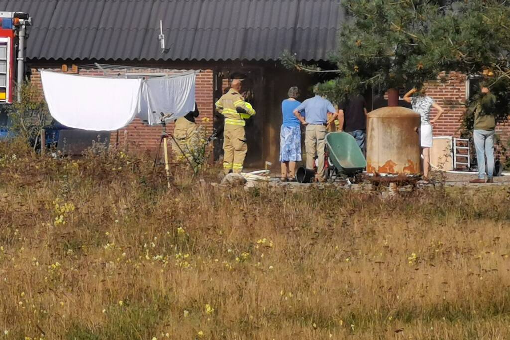 Brand in schuur camping 't Rakkertje