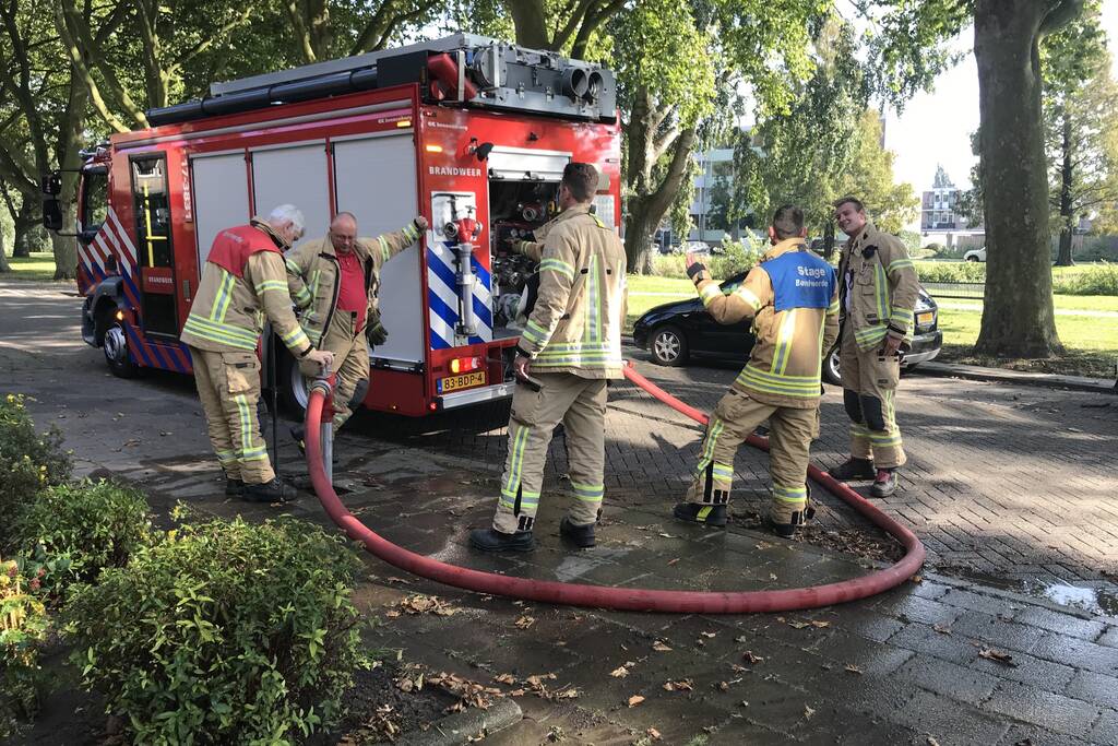 Brand in berg afval