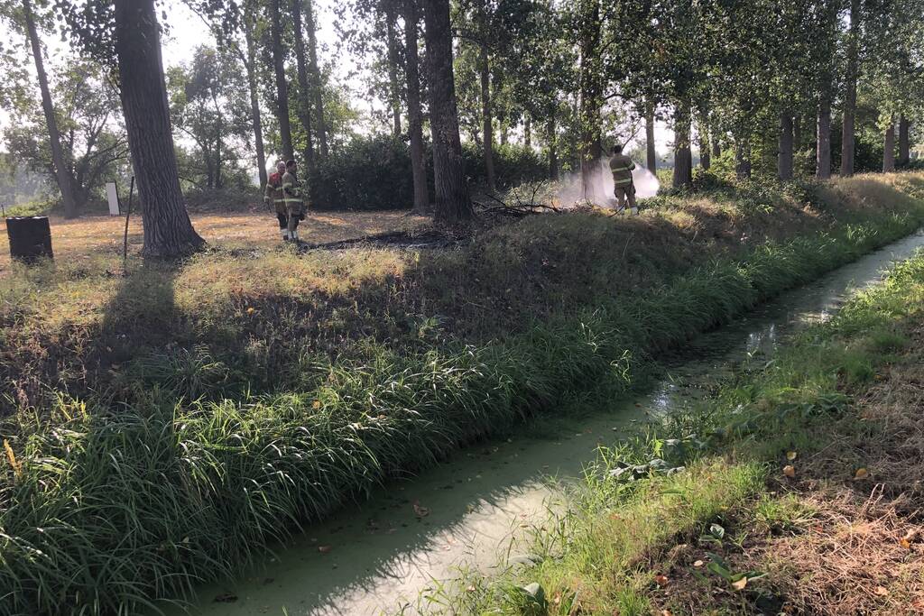 Bladeren en takken in brand