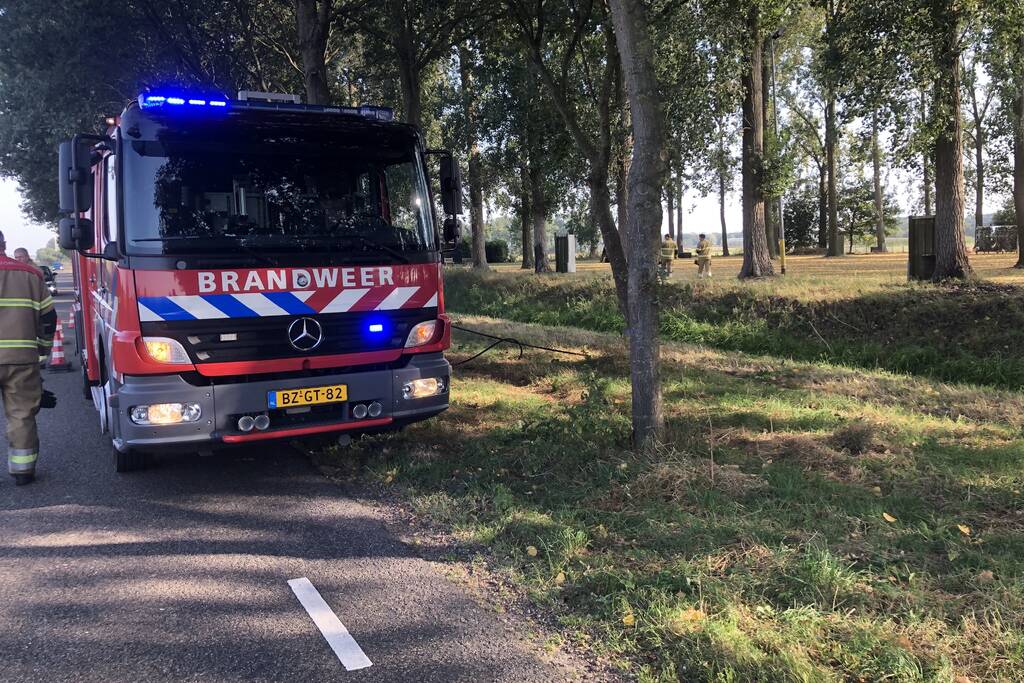 Bladeren en takken in brand