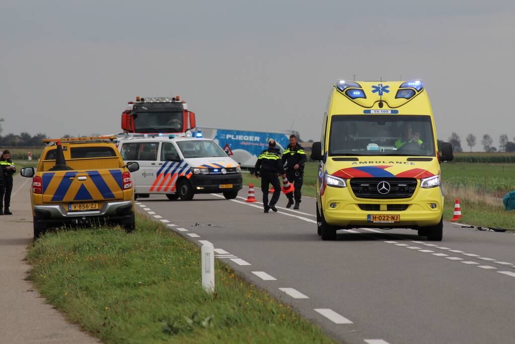Motorrijder gewond bij aanrijding