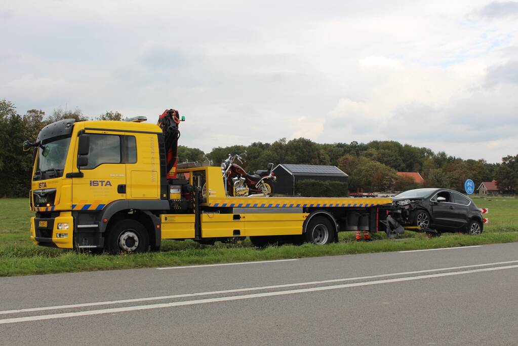 Motorrijder gewond bij aanrijding