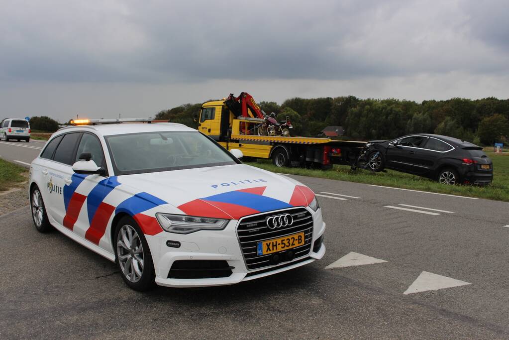 Motorrijder gewond bij aanrijding