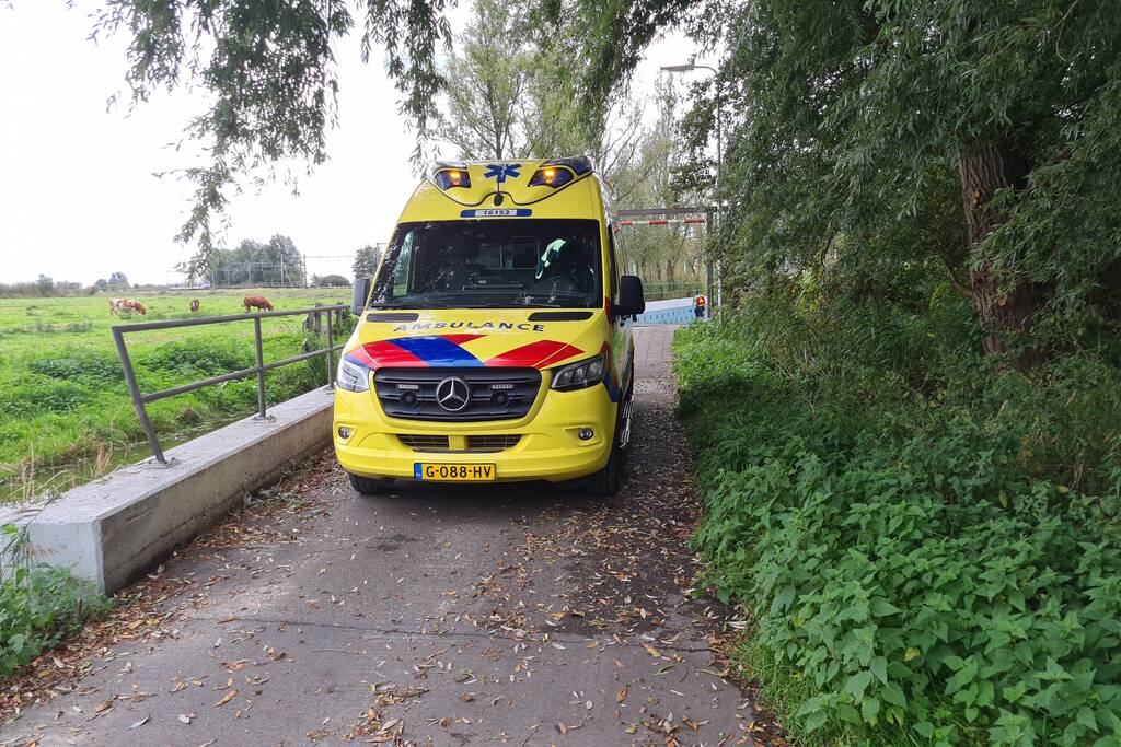 Vrouw in rolstoel met hulphond door scooterrijder aangereden