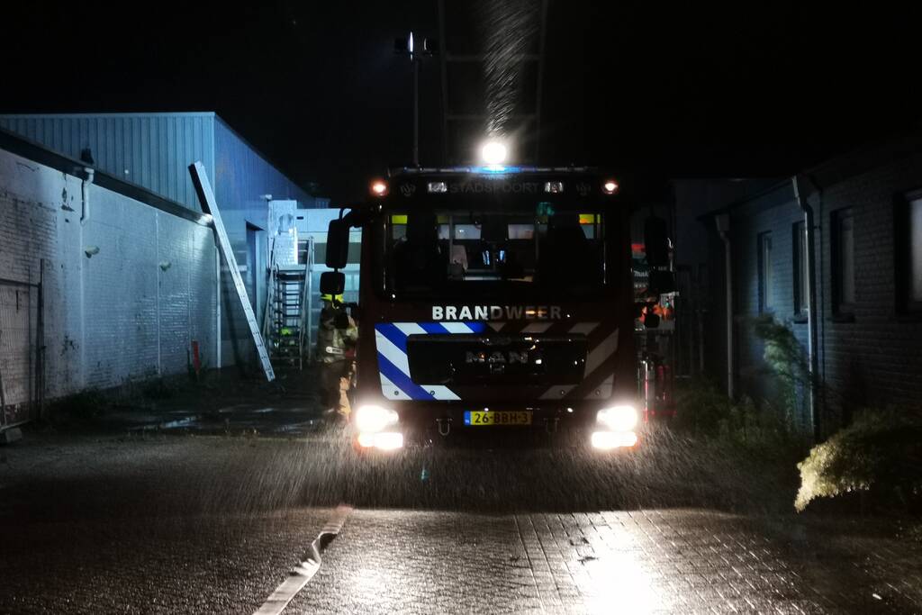 Brand in leegstaande loods