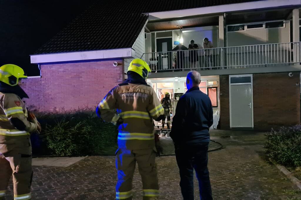 Fiets in brand bij woning