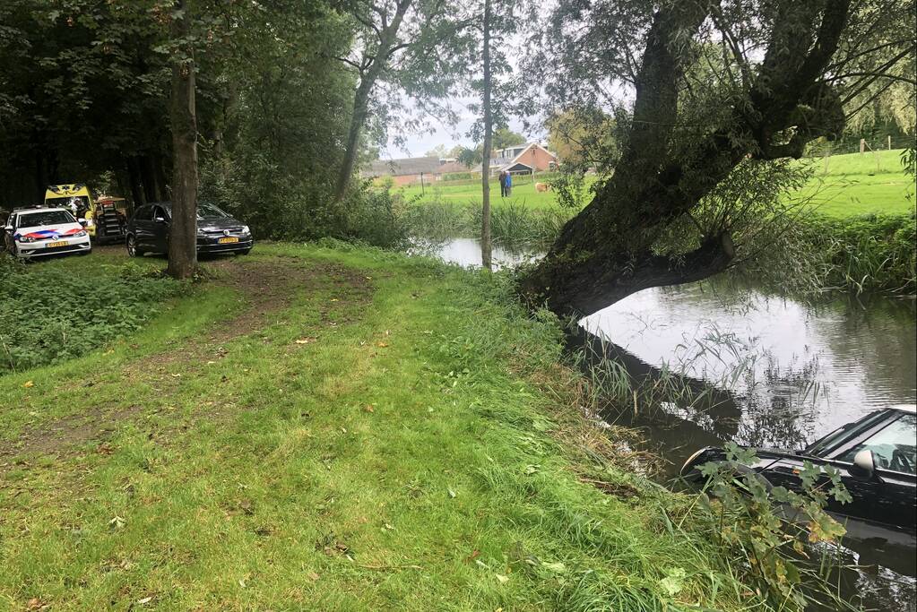 Auto te water geraakt