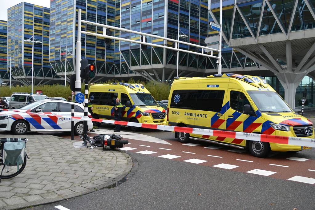 Twee gewonden bij ongeval tussen fiets en scooter