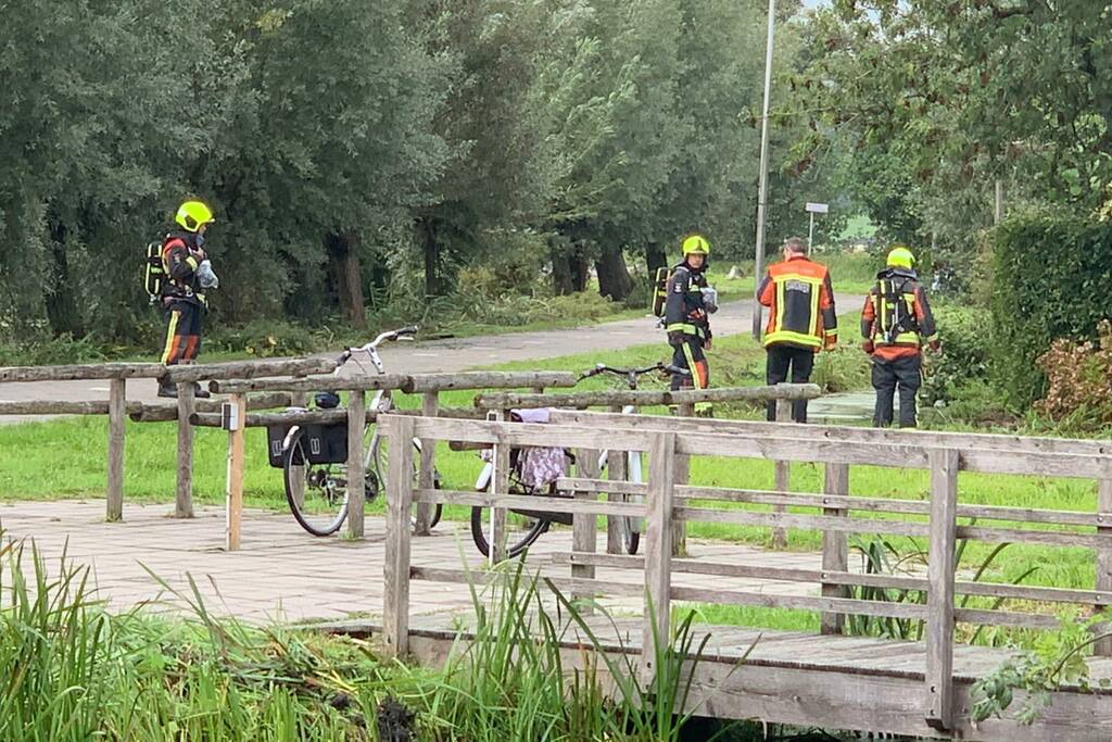 Gaslek aan slootkant ontstaan