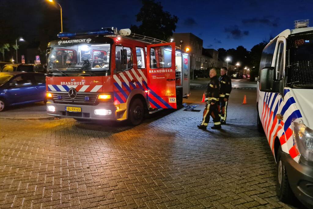 Automobilist ramt lantaarnpaal