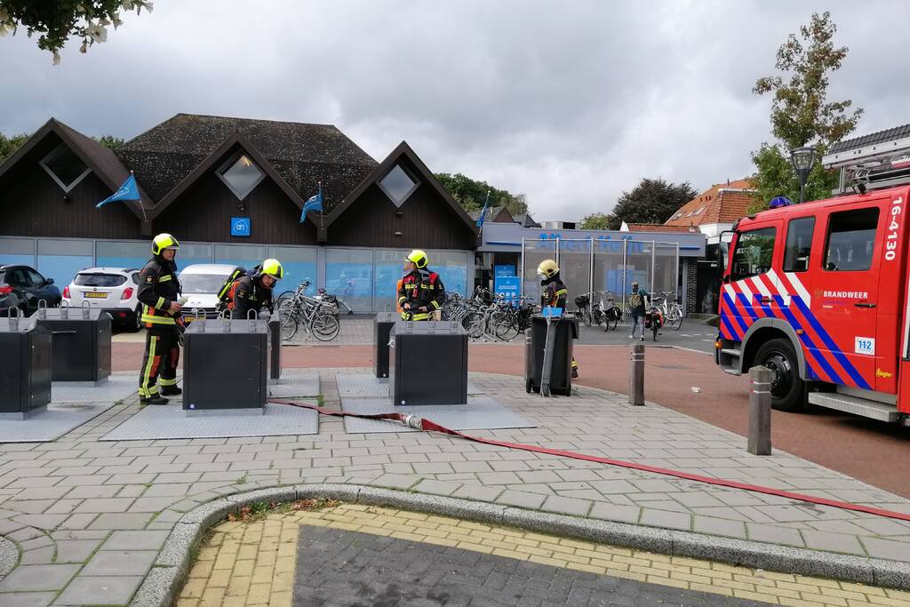 Brand in ondergrondse container