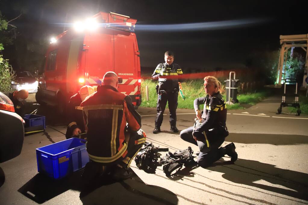 Grote brand in sauna bij woning