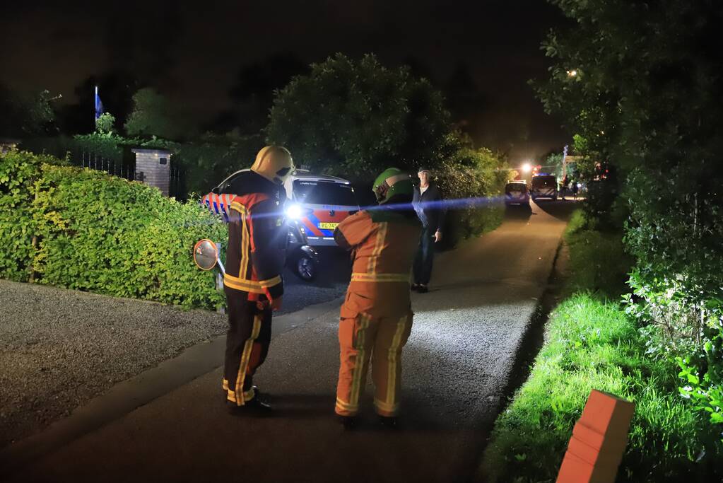 Grote brand in sauna bij woning