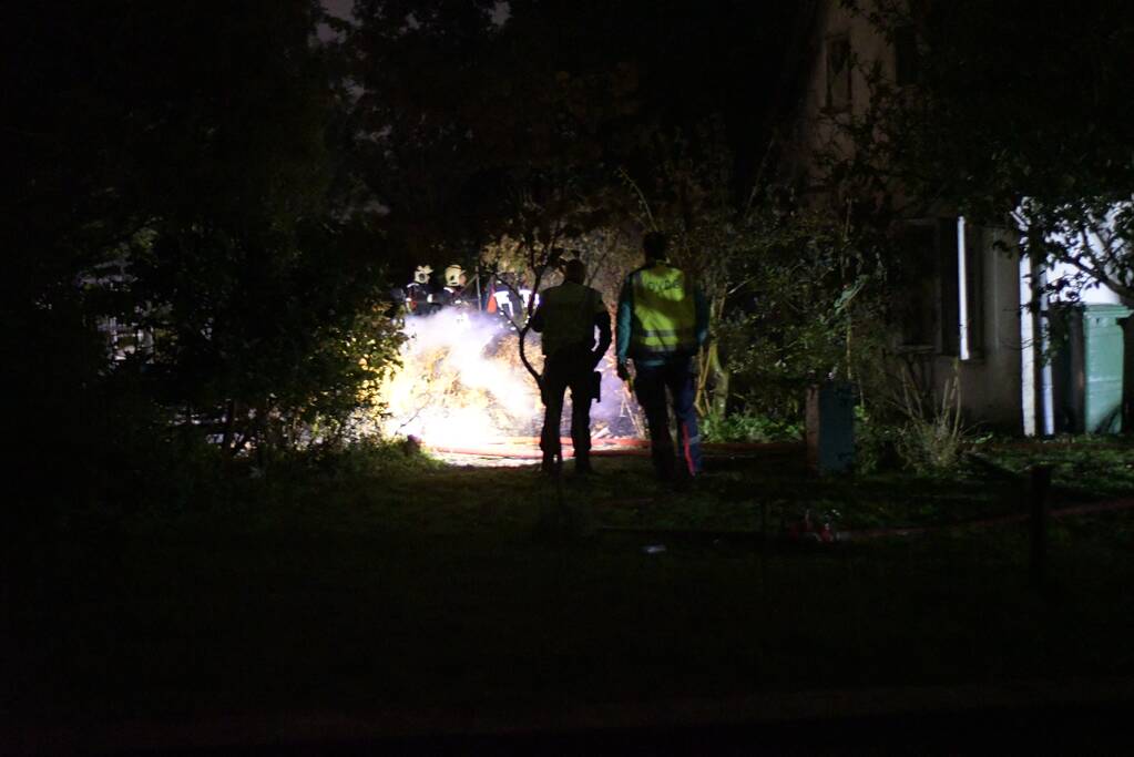 Grote brand in sauna bij woning