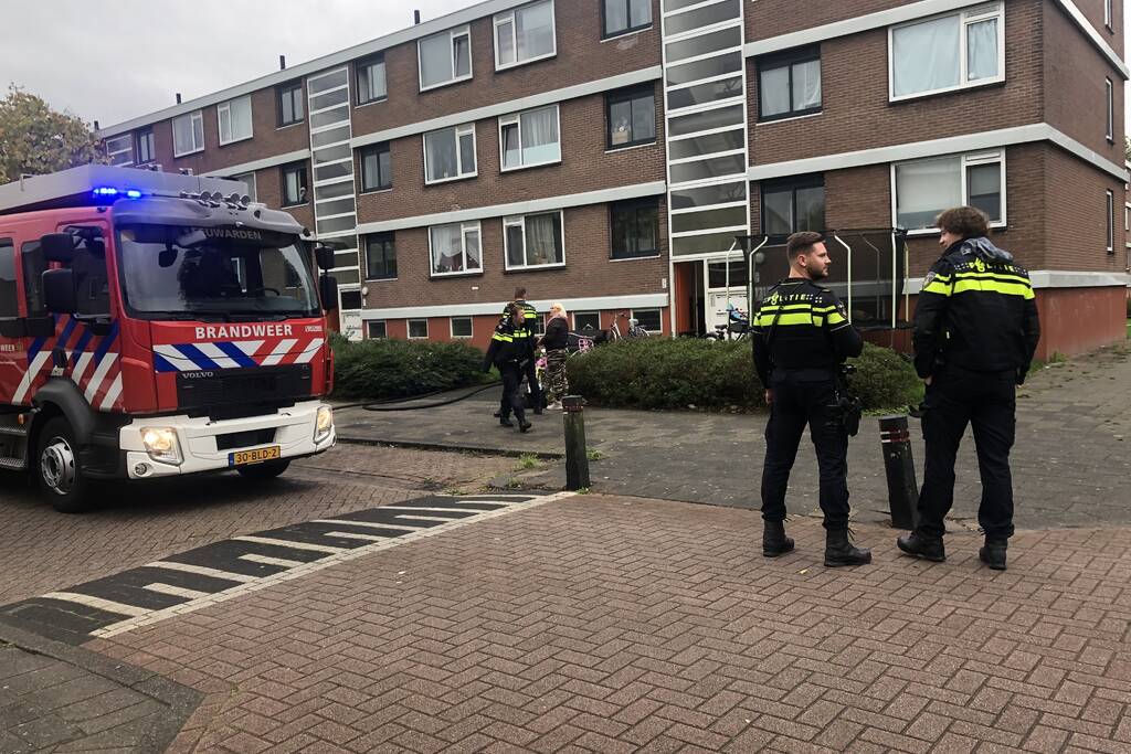 Brand in kelderbox van flat