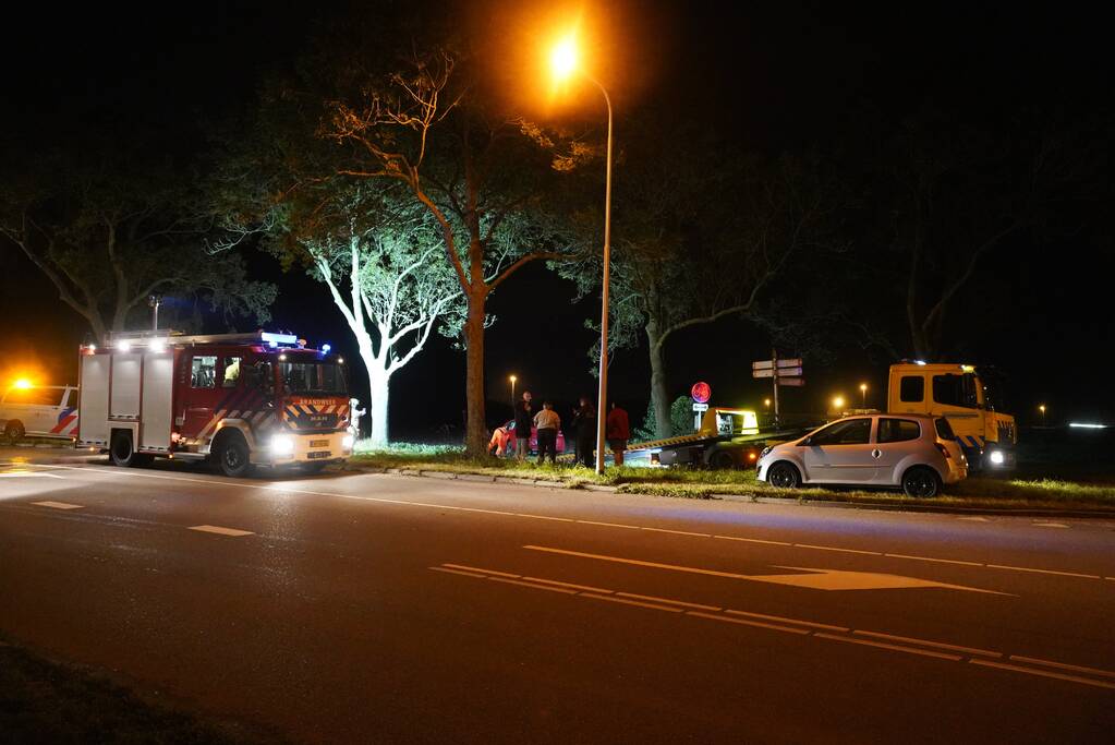 Automobilist verliest macht over het stuur en raakt boom