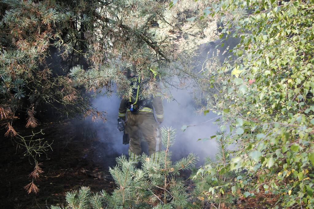 Brand in bosgebied snel geblust