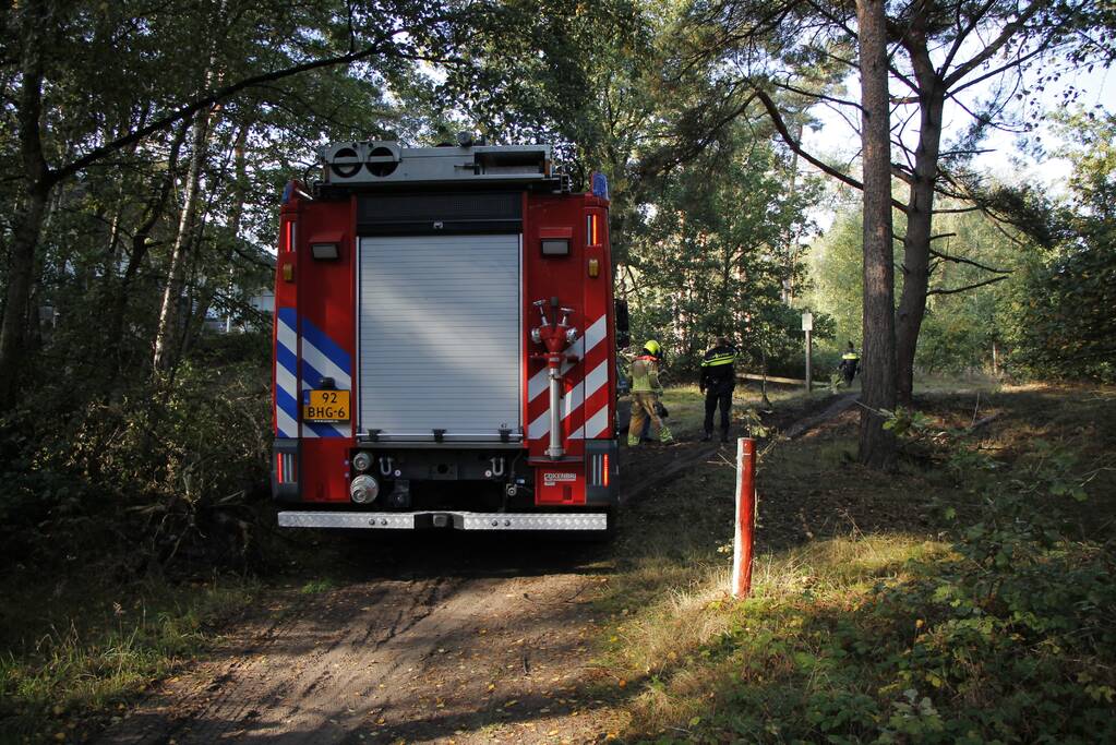 Brand in bosgebied snel geblust