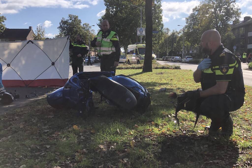 Ernstig ongeval tussen motor en motorscooter