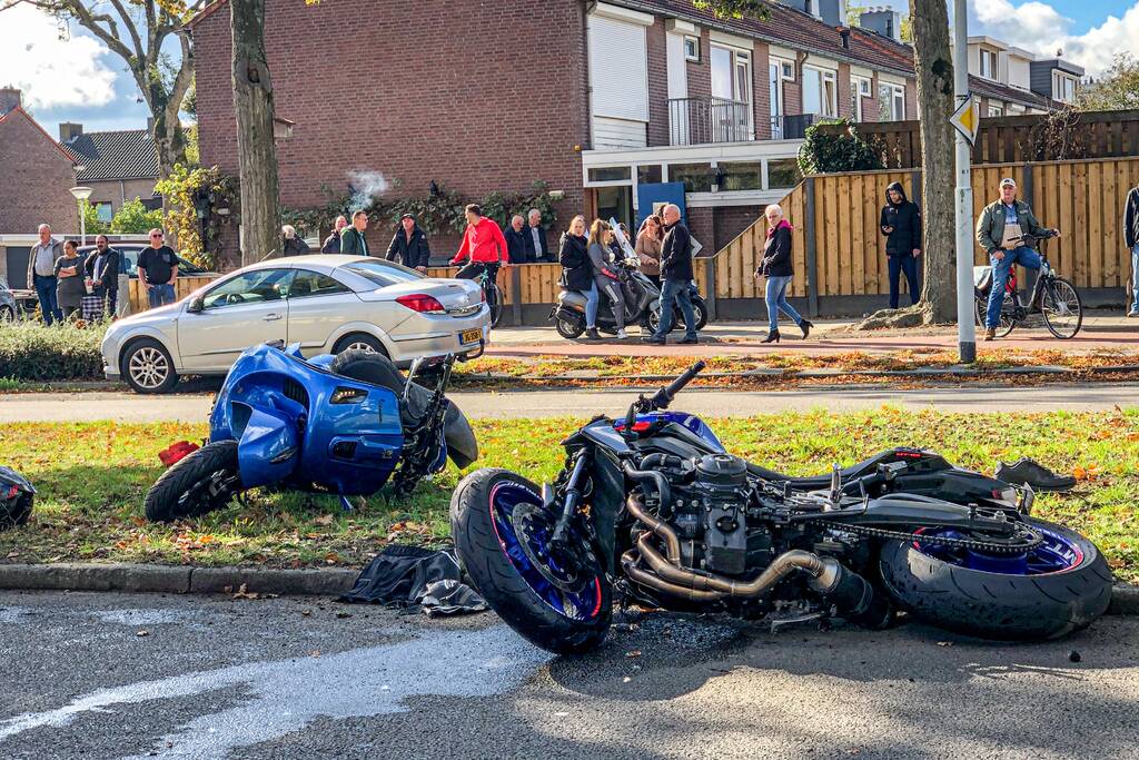 Ernstig ongeval tussen motor en motorscooter