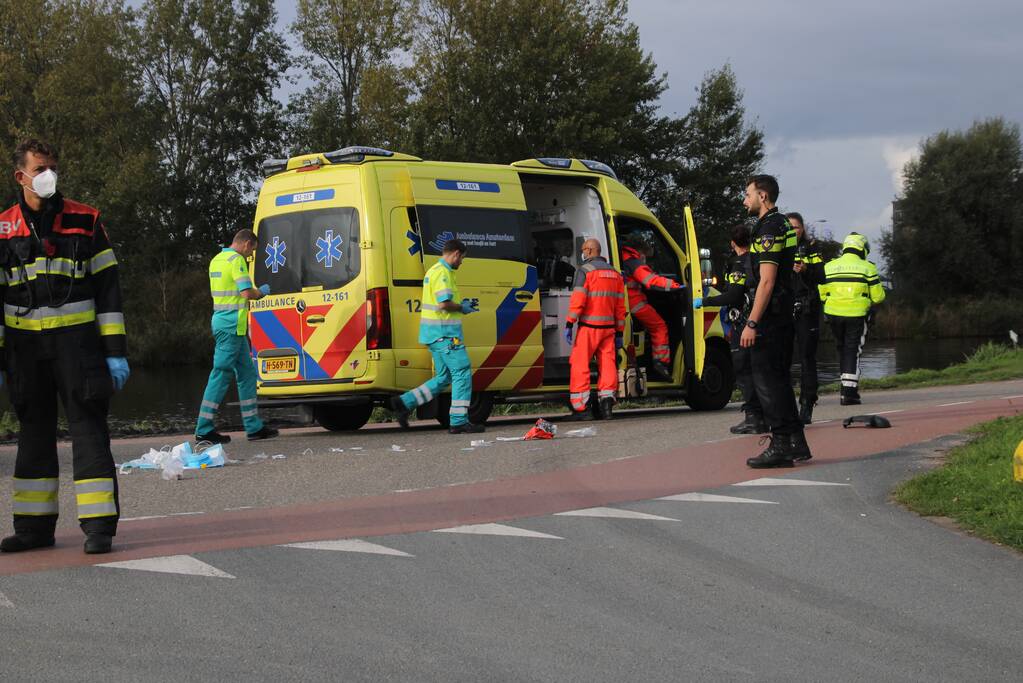 Traumahelikopter landt voor zwaar ongeval met wielrenner
