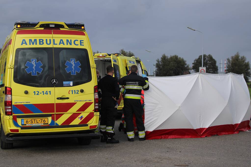 Traumahelikopter landt voor zwaar ongeval met wielrenner