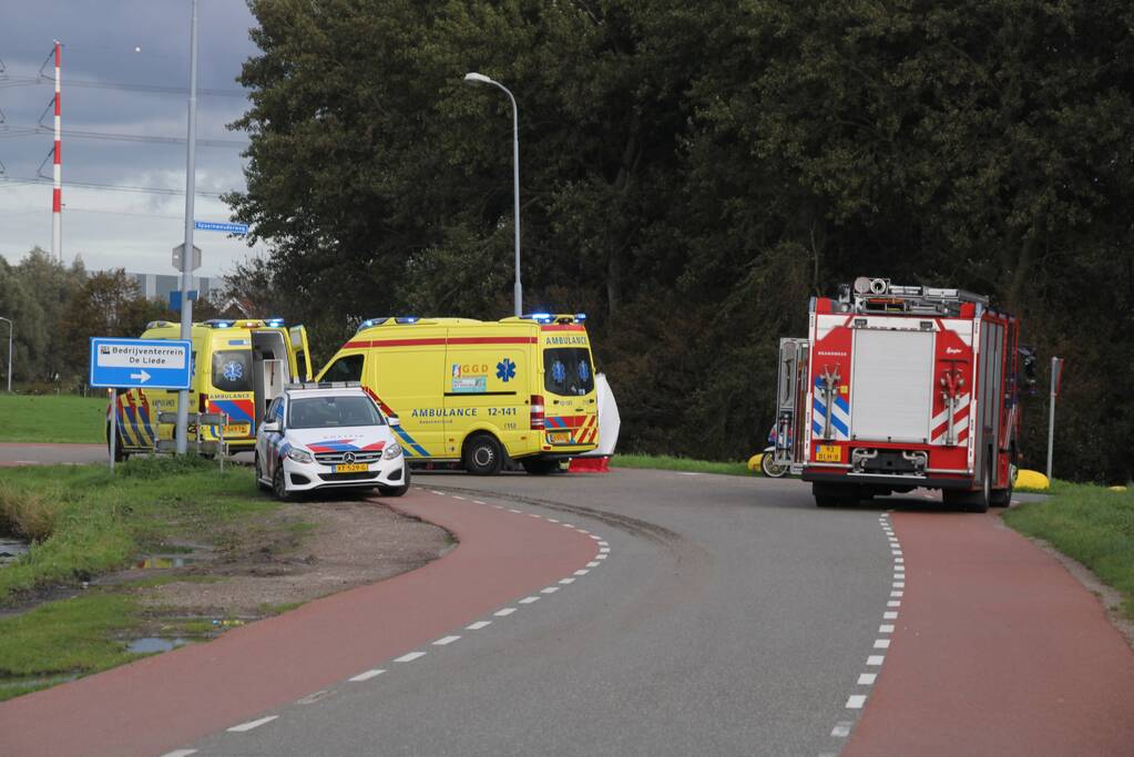 Traumahelikopter landt voor zwaar ongeval met wielrenner